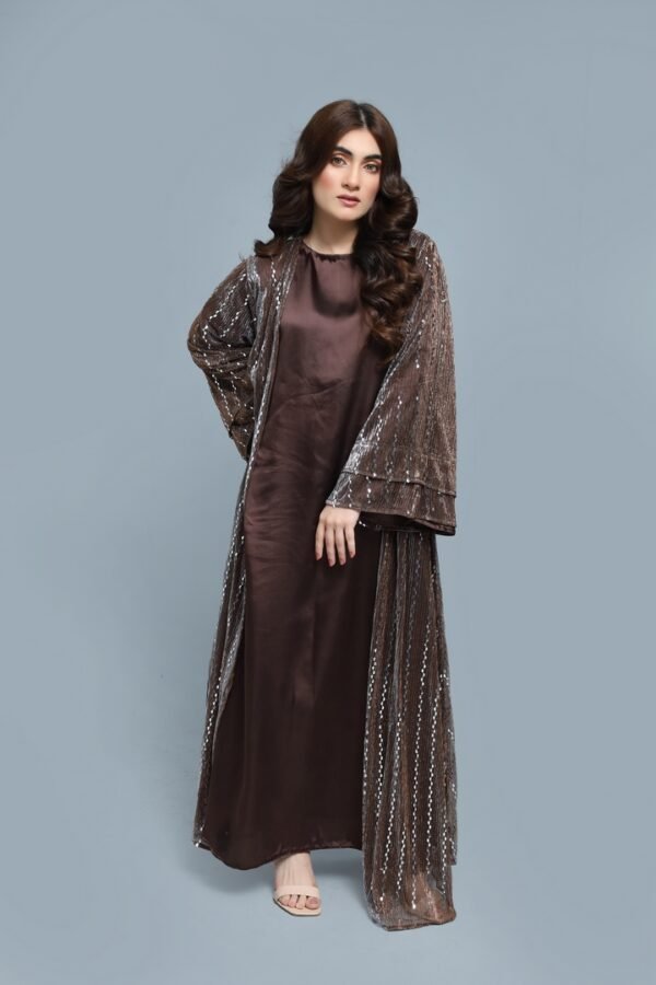 Deep Chocolate Brown Abaya
