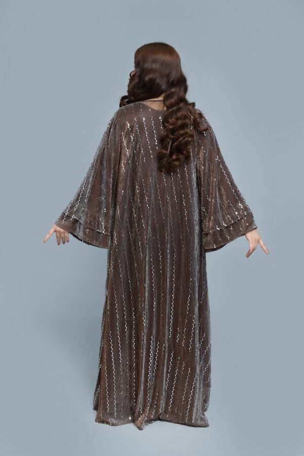 Deep Chocolate Brown Abaya - Image 5