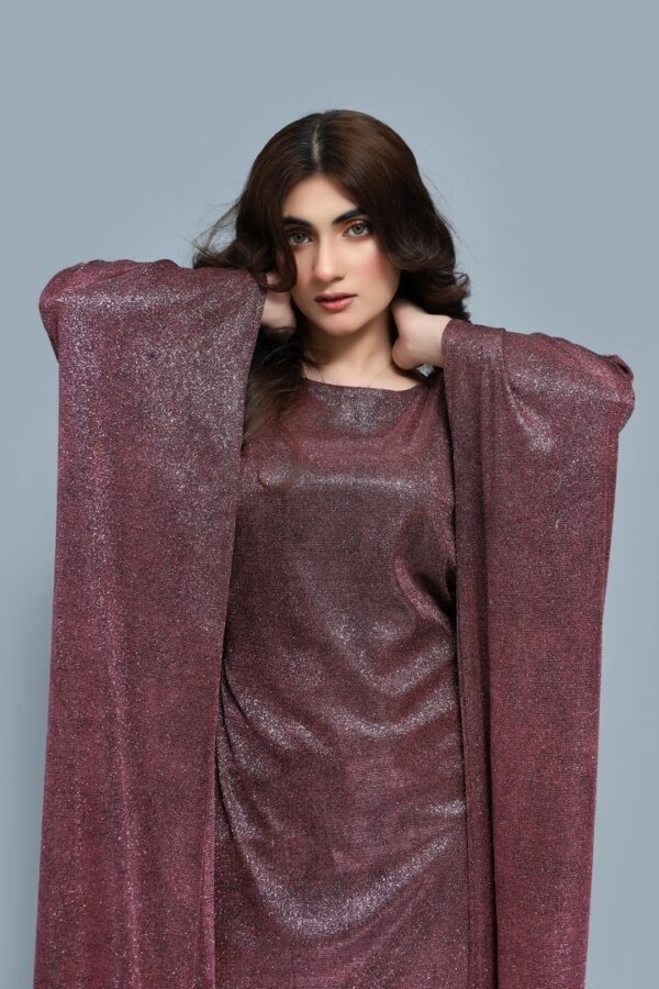 Burgundy Abaya - Image 4