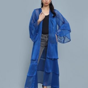 Blue Tiered Abaya