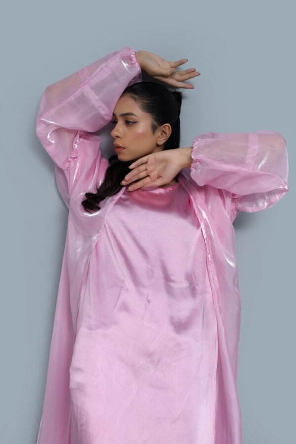 Pastel Pink Abaya - Image 3