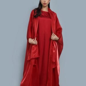 Bright Red Abaya