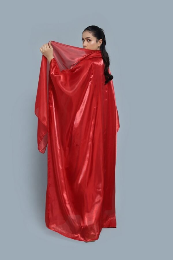 Bright Red Abaya - Image 4