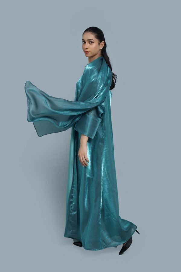 Teal Blue Abaya - Image 2