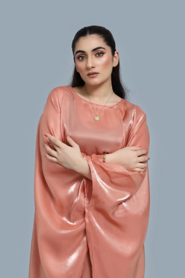 Soft Peach Abaya - Image 5