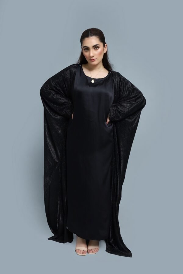 Two Piece Black Abaya - Image 2