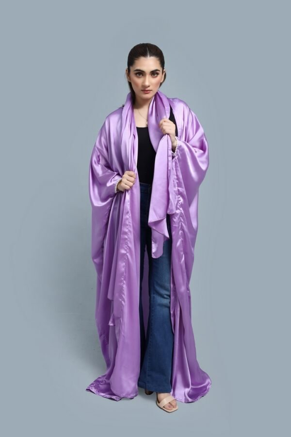 Purple Satin Abaya
