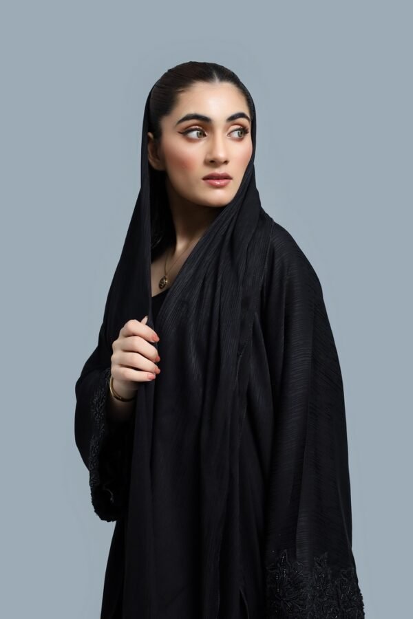 Stylish Black Abaya - Image 3