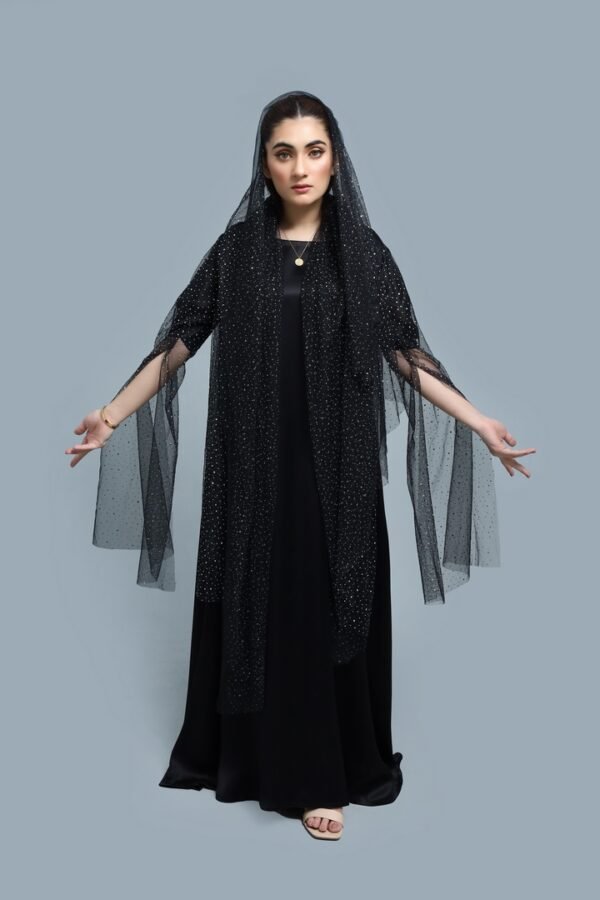 Black Sparkles Abaya