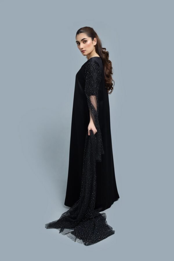 Black Sparkles Abaya - Image 4